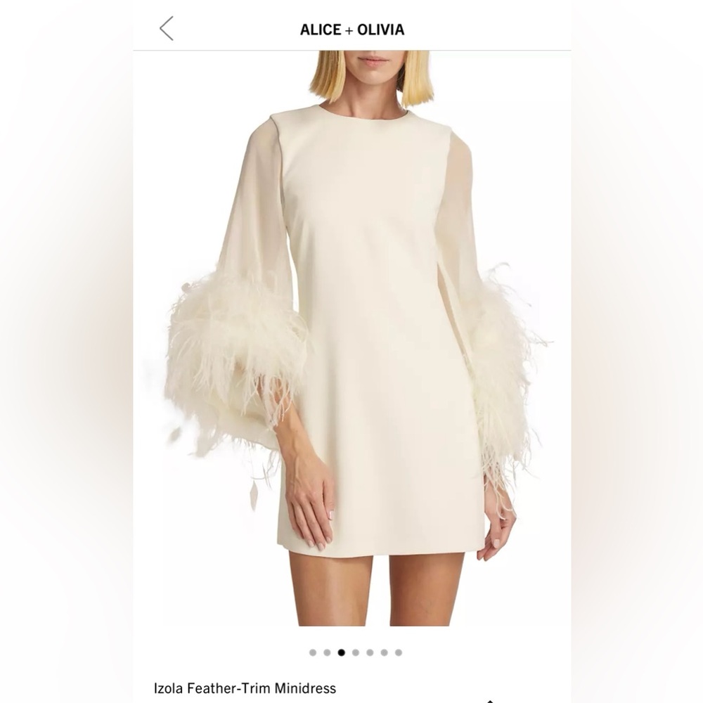 Alice and Olivia Feather Dress Size 6